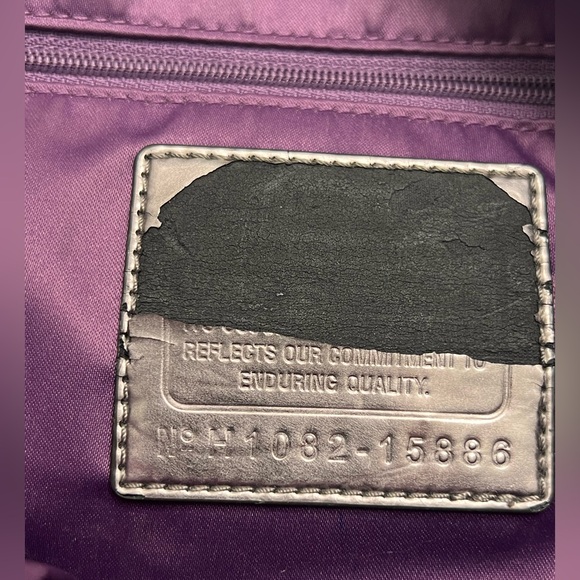 Coach Y2K Poppy Collection Tartan Canvas Purple Plaid Graffiti Tote/Shoulder Bag - Picture 15 of 16